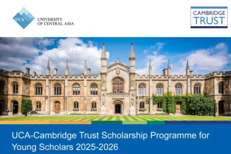 The University of Central Asia (UCA), in partnership with the Cambridge Trust, is offering prestigious scholarships for the class of 2025 for master’s and doctoral studies