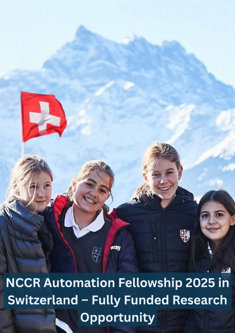 NCCR Automation Fellowship 2025 in Switzerland – Fully Funded Research Opportunity